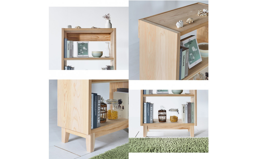 【木の香かおる国産杉の本棚】木の香ブックシェルフ 70 無塗装 九州産杉 大川家具