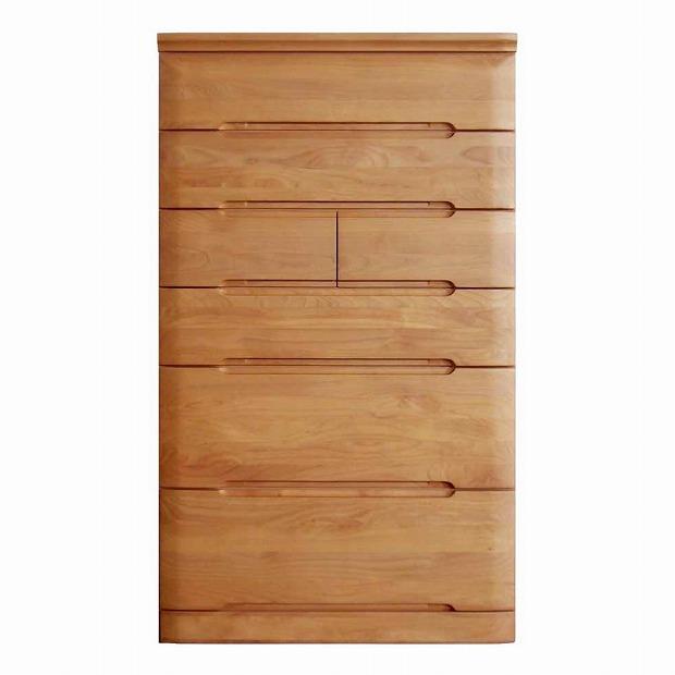 チェスト タンス 幅78 6段 奥行44 アルダー材 ナチュラル色 プラム 桐たんす 箪笥 婚礼家具 衣類収納 大川家具【丸田木工】