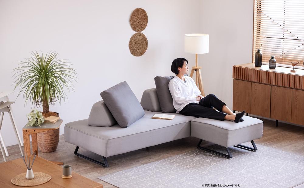 【本体取替カバー(同色)セット】 リバティ2 ソファ 180cm 3人掛け ライトグレー【モーブル】【大川家具】