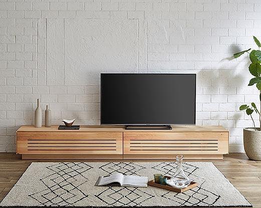 【開梱設置】テレビ台 ルーチェ 無垢 ヒノキ 幅214-244cm TV テレビボード TV台 TVボード ローボード 家具