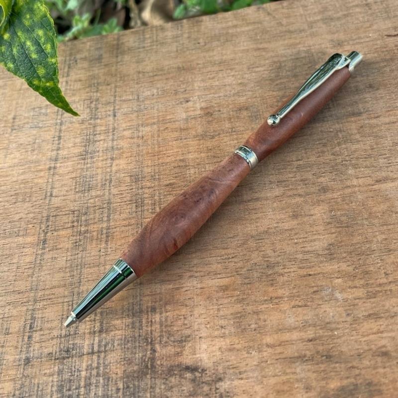 【木製シャープペンシル 0.5mm　花梨瘤（カリンコブ）艶消し仕上げ2Pice】木製シャープペンシル 木軸シャープペンシル 銘木 プレゼント 贈り物 記念品 贈答品 MUKU屋 MUFactory