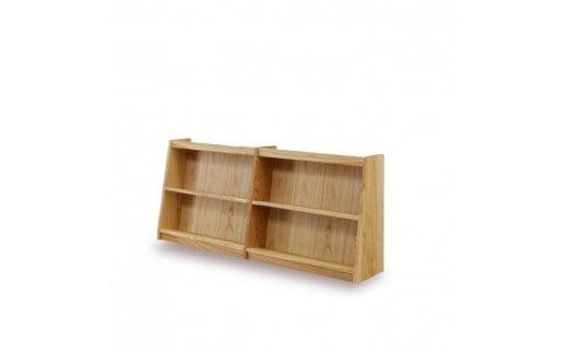 大川家具　フリーシェルフ　栴檀（センダン）B-180L　棚　高さ80.0cm×幅92.0cm×奥行36.6cm　2段　可動棚板1枚