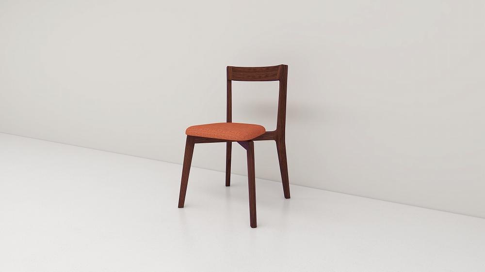 【開梱設置】高野木工 リアルトチェア ウォルナット 生地：CHART3 レンガ【10年保証】