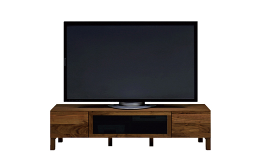 【開梱設置】高野木工 レッチェ142TVボード WN  (黒ガラス)【10年保証】