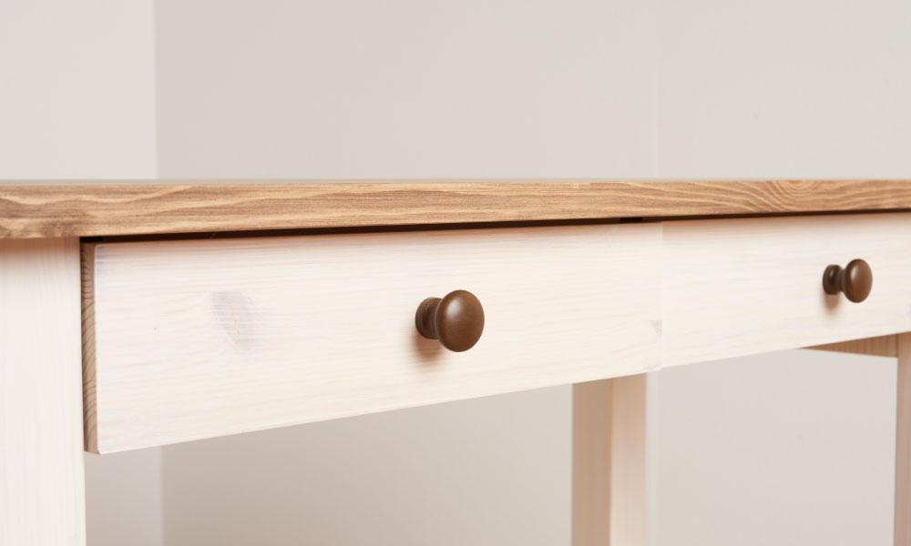 ＜おしゃれなカントリーデザインのデスク＞ファーム90デスク／パイン／机／大川家具