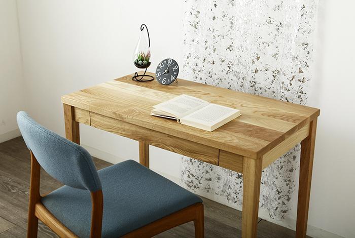 大川家具 レフライン 90cm サイドデスク 机 天然木 オーク(ナラ)  野中木工所