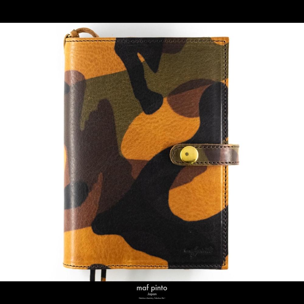 maf pinto (マフ ピント) レザー手帳カバー A5 カモフラージュ ライト 本革 日本製
