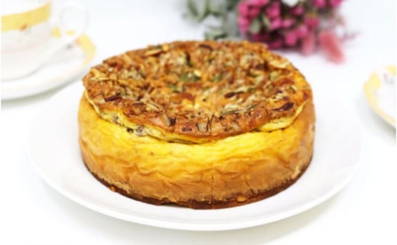 【低糖質】手作りごろごろナッツ・ベイクドチーズケーキ スイーツ デザート お菓子 焼菓子 砂糖不使用 小麦粉不使用