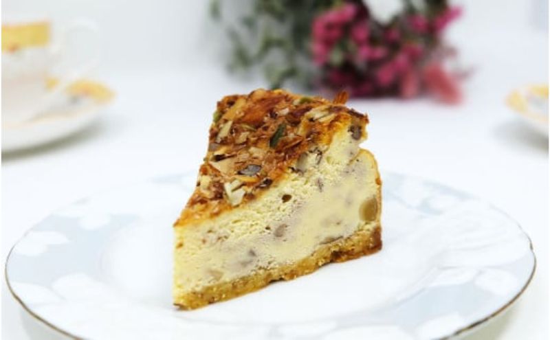 【低糖質】手作りごろごろナッツ・ベイクドチーズケーキ スイーツ デザート お菓子 焼菓子 砂糖不使用 小麦粉不使用 