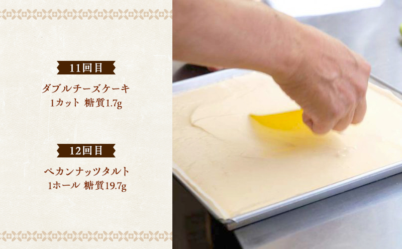 【定期便】低糖質スイーツ×12ヵ月コース デザート お菓子 焼菓子 砂糖不使用 小麦粉不使用 