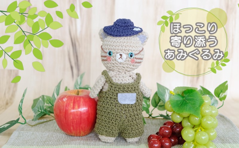 雑貨 ほっこり寄り添う あみぐるみの着せ替え セット ねこちゃん あみぐるみ