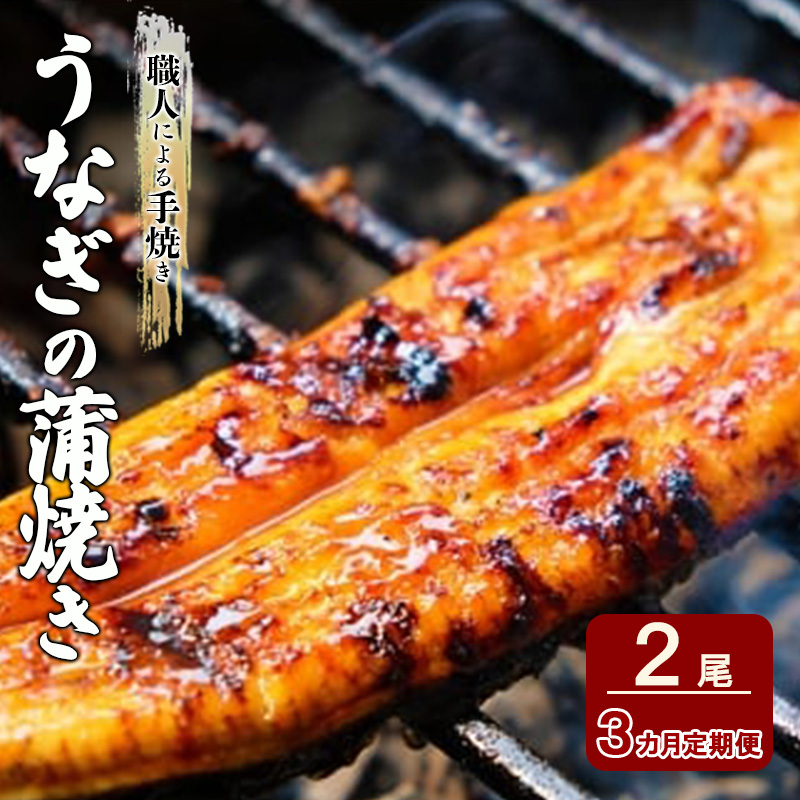 定期便 3回 うなぎ 職人による手焼き うなぎの蒲焼き 定期便(2尾×3ヵ月) ウナギ