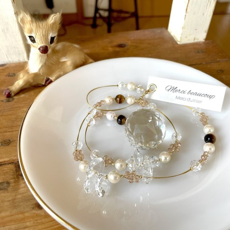 インテリア 虹色に輝く癒しのインテリア サンキャッチャー オーナメント タイガーアイ 雑貨