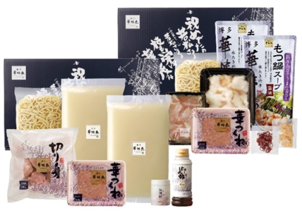 もつ鍋 博多華味鳥 水たき・もつ鍋醤油味 セット (6～8人前) もつ 水炊き しょうゆ 鍋