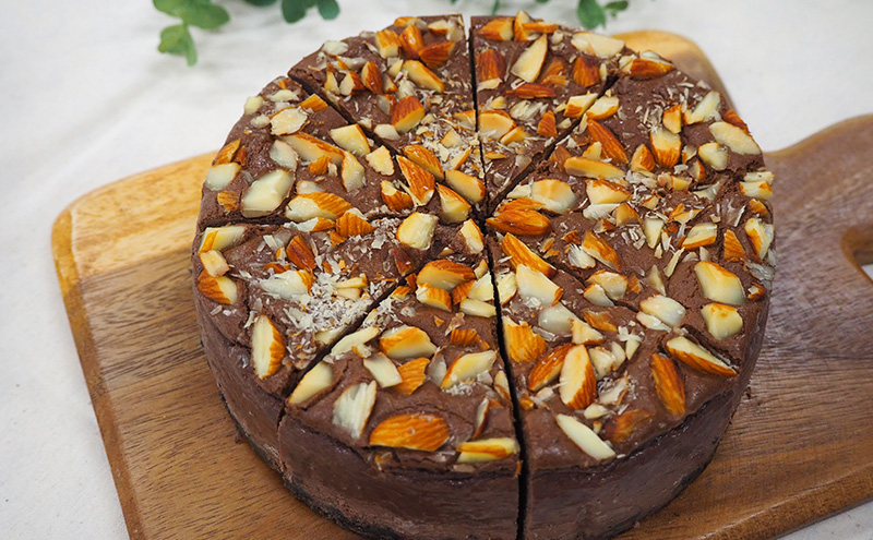 【低糖質】手作りココア＆ナッツ・ベイクドチーズケーキ 約500g