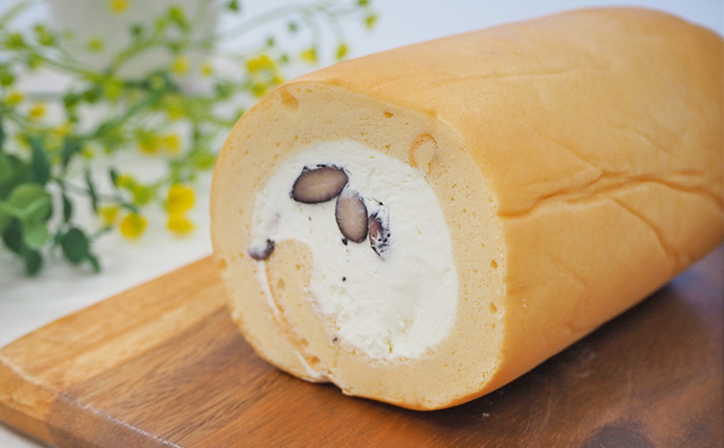 【低糖質】手作り黒豆大豆粉ロールケーキ 約600g（2本）