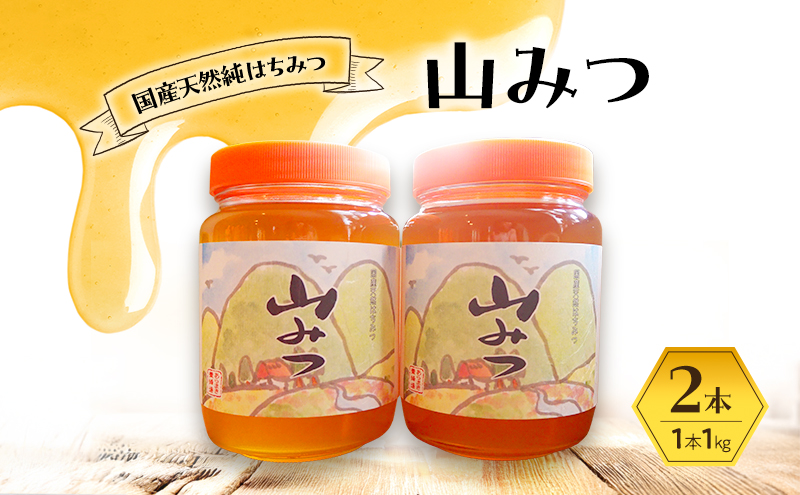 はちみつ 山みつ 1kg×2本 蜂蜜