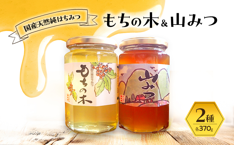 はちみつ もちの木／山みつ 各370g セット 蜂蜜 2種