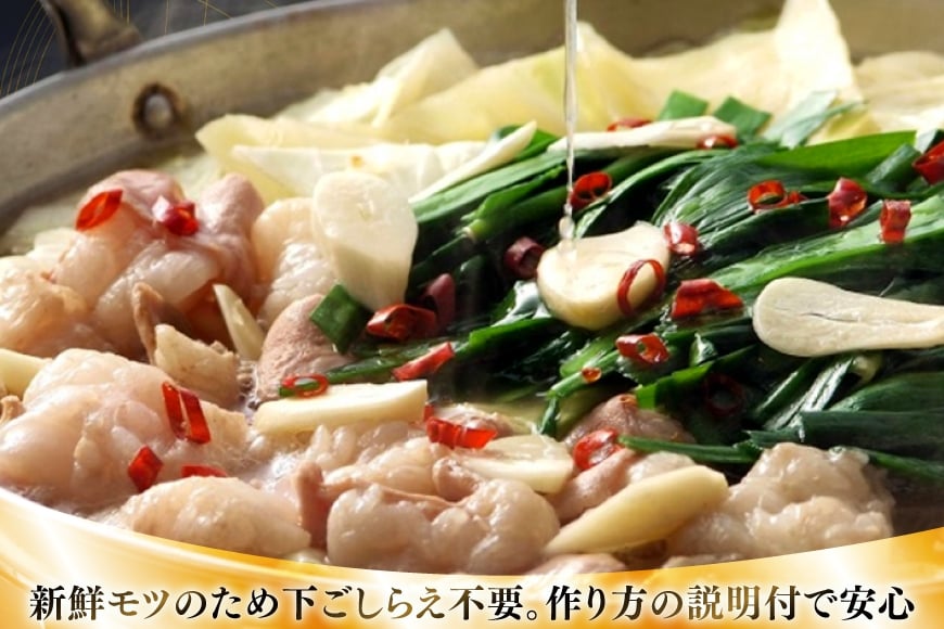 博多 もつ鍋 10人前 [炭焼豚丼と塩ホルモンの店 西北の杜 福岡県 筑紫野市 21761076] もつ鍋セット 福岡 もつ モツ 小分け ホルモン 牛ホルモン 小腸