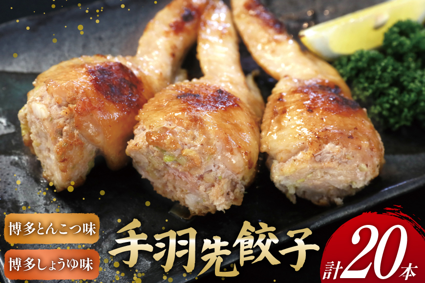 手羽先餃子 博多とんこつ味 10本 博多しょうゆ味 10本 計 20本 [大雅 福岡県 筑紫野市 21761456] 九州 おつまみ おかず ぎょうざ 手羽先 冷凍