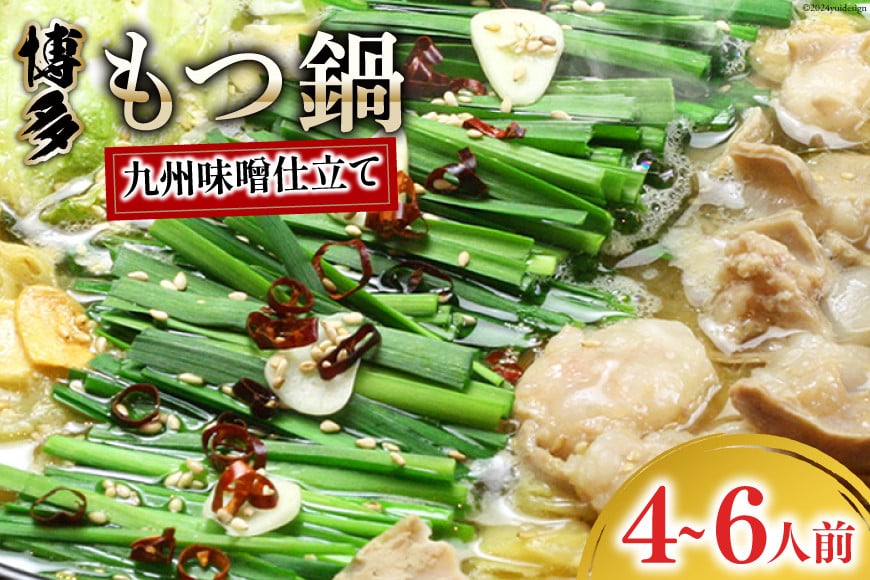 博多もつ鍋 セット (九州味噌仕立て) 4〜6人前 [ベネフィス 福岡県 筑紫野市 21761393] 鍋 もつ鍋 モツ鍋 もつ モツ 味噌 みそ 博多 福岡 国産 国産牛 本場 ホルモン 冷凍