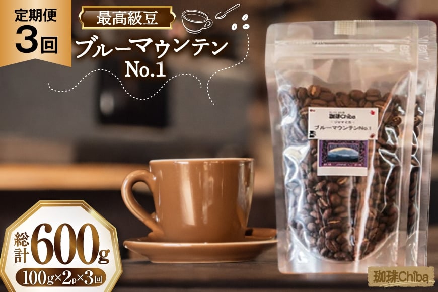 【3回定期便】 コーヒー豆 ブルーマウンテン 100g  2パック [珈琲Chiba 福岡県 筑紫野市 21761425] コーヒー 珈琲 豆 珈琲豆 セット ブルーマウンテンNo.1 ブルマン 豆のまま おいしい coffee bean beans 定期 定期便 3ヶ月 3回