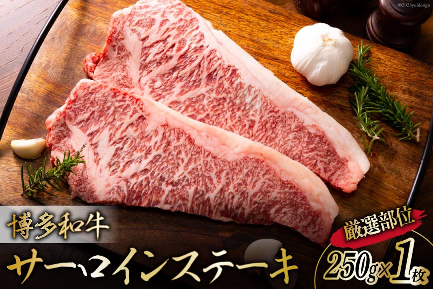 博多和牛 A4以上 サーロインステーキ 厳選部位 250g 1枚 [MEAT PLUS 福岡県 筑紫野市 21761014]