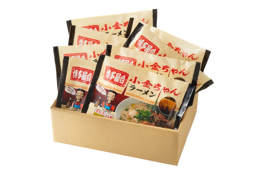 ラーメン 九州 博多屋台 小金ちゃんラーメン 2人前 8袋 計16人前 [フーデリジェンス 福岡県 筑紫野市 21761089] 博多 屋台 ラーメンセット らーめん 細麺 セット 有名店 とんこつ とんこつラーメン 小金ちゃん