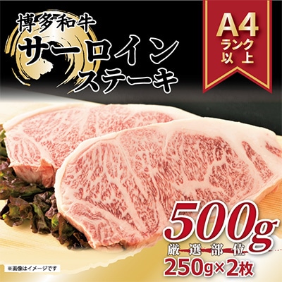 【毎月定期便】【A4〜A5】博多和牛サーロインステーキ【厳選部位】500g(250g×2枚)全6回【配送不可地域：離島】【4002235】