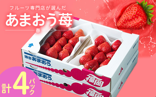 フルーツ専門店が選んだ「あまおう苺」春250g×4パック(大野城市)【配送不可地域：離島】【1083237】