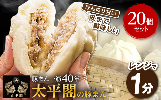 本場中国の味　太平閣の豚まん　20個【配送不可地域：離島】【1075360】