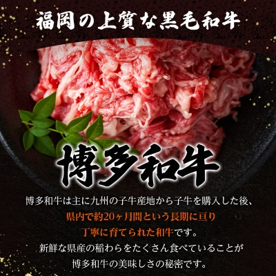 【A4ランク以上】大満足! 博多和牛切り落とし 1.2kg(600g×2p)【配送不可地域：離島】【1505104】