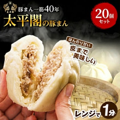 本場中国の味 太平閣の豚まん 20個(10個入り×2箱)　【総量 約2.4kg】【配送不可地域：離島】【1708834】