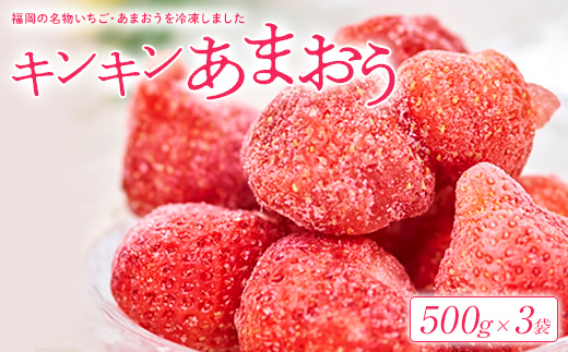 福岡の名物いちご・あまおうを冷凍したキンキンあまおう500g×3袋(大野城市)【配送不可地域：離島】【1221321】