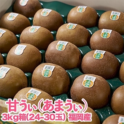 福岡限定!ブランドキウイ「甘うぃ(あまうぃ)」約3kg箱(24−30玉)(大野城市)【配送不可地域：離島】【1125951】