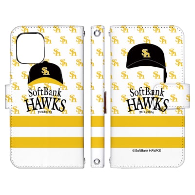 福岡ソフトバンクホークス iPhoneケース 手帳型 pattern-ip12-15【1225226】