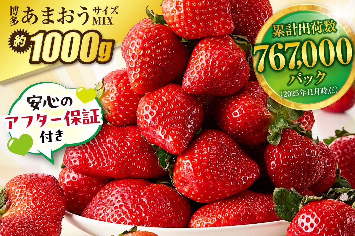【先行予約】【アフター保証】 「博多あまおう」約250g×4パック【2月上旬～3月発送】【JAほたるの里】_HA0433