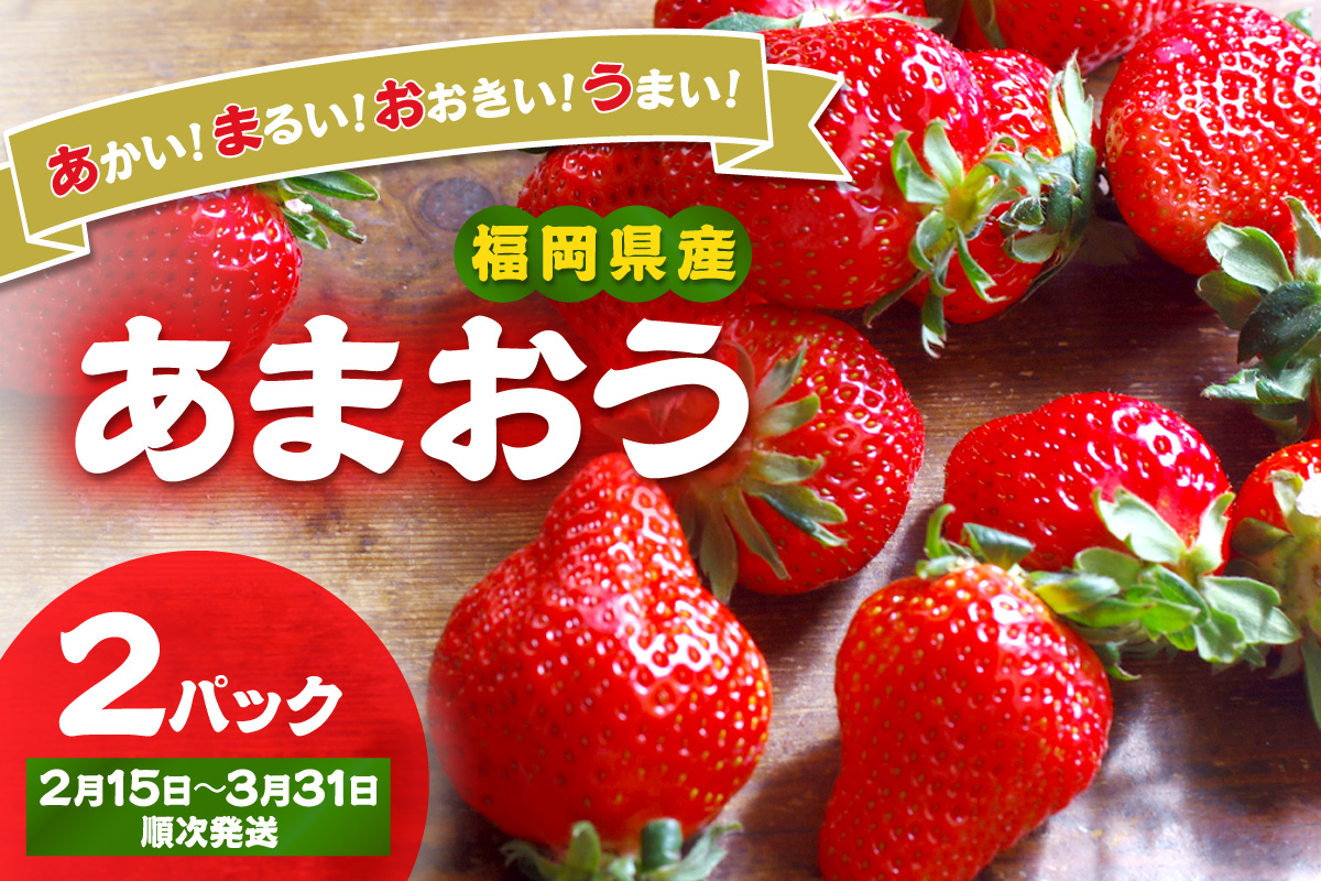 【先行予約受付中】【2027年2月15日～3月31日順次発送】福岡県産いちご「あまおう」270g×2パック【hurrah.】_HA1972