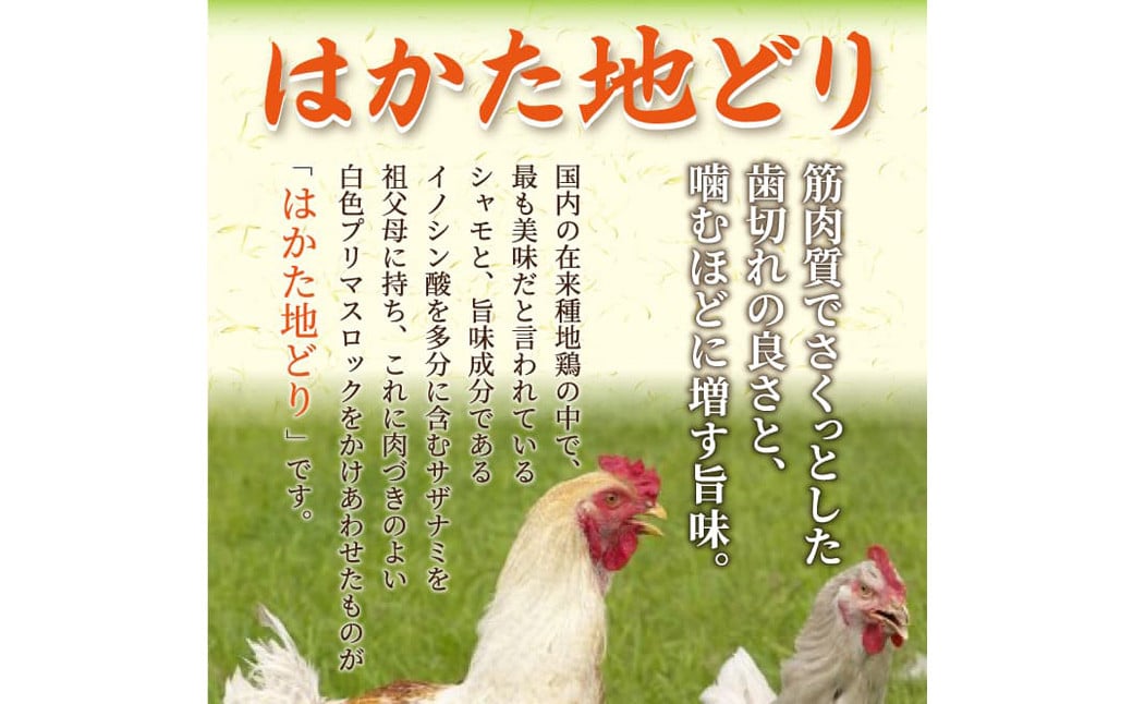 はかた地どり モモ ・ ムネ セット 2kg （ 1kg ×2パック ） 鶏肉 鶏 とり肉 肉 お肉 鶏もも もも肉 鶏むね むね肉 地鶏 冷凍 国産 福岡県産