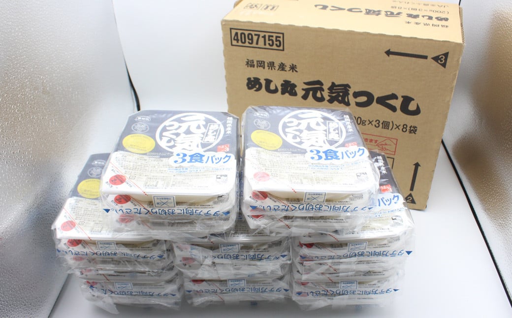 福岡県産米 無添加「元気つくし」パックご飯 200g×24パック パックごはん ご飯パック ごはんパック ご飯 ごはん