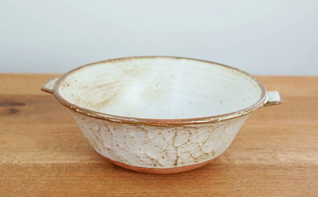 手作り 個鍋 （一人前の土鍋） 1個 【白】 直火･オーブン調理可 800cc どんぶり型 土鍋 鍋 なべ 調理器具