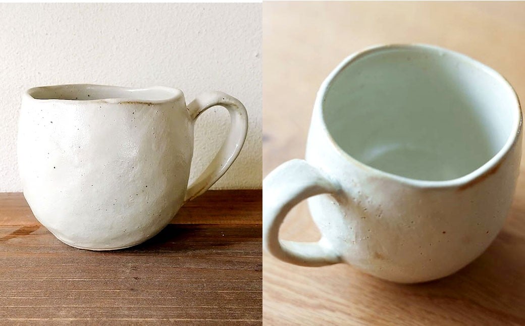 ほっこり優しいフォルムのコーヒーカップ 1個 ／ 食器 コーヒーカップ マグ カップ コップ 陶器 容器 手作り