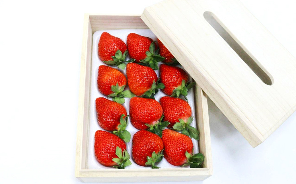 ティッシュボックス用 特別仕様の桐箱入り プレミアム あまおう 約400g×1パック【ギフト・お祝い・贈答用】【2026年2月上旬～4月上旬発送予定】