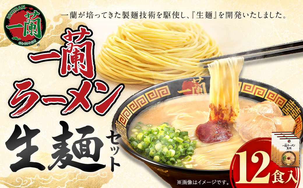 【寄附額改定↓】一蘭ラーメン生麺セット （12食入） 一蘭 ラーメン 生麺 麺 豚骨