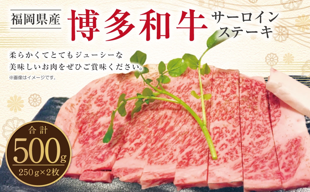 博多和牛 サーロインステーキ 250g × 2枚 合計500g 柔らかい ジューシー 食肉技術専門士 厳選 真空パック 冷凍 和牛 牛肉 牛 肉 お肉 にく ニク ステーキ サーロイン