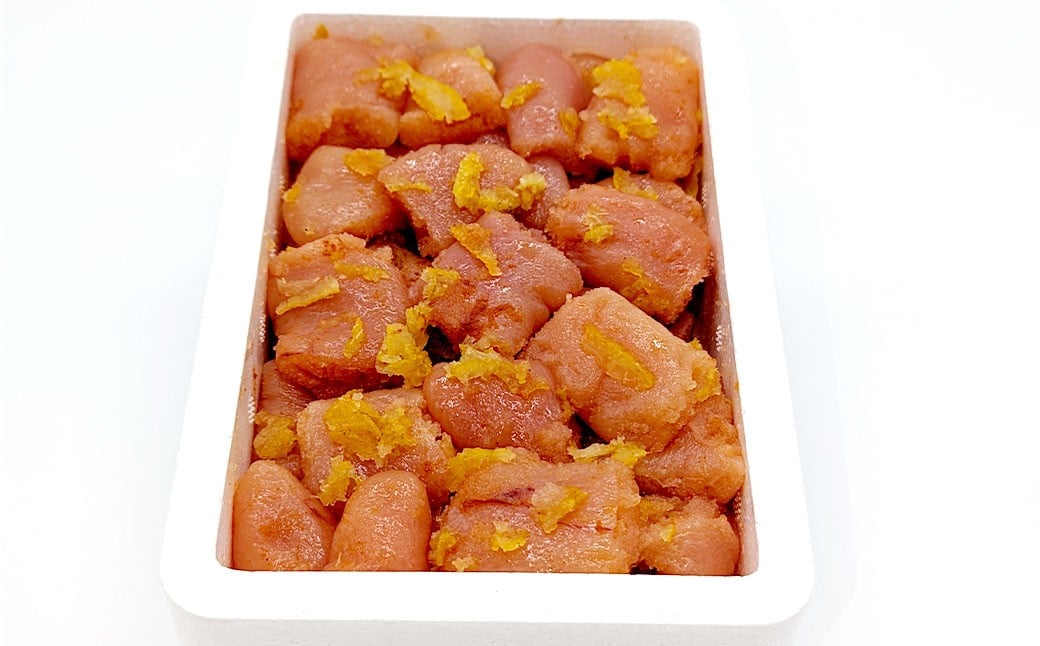 【訳あり】 辛子明太子 ゆず皮入り 一口カット 500g  からしめんたいこ 明太子 明太 魚卵 すけそうだら 柚子 ゆず ひとくちサイズ 冷凍