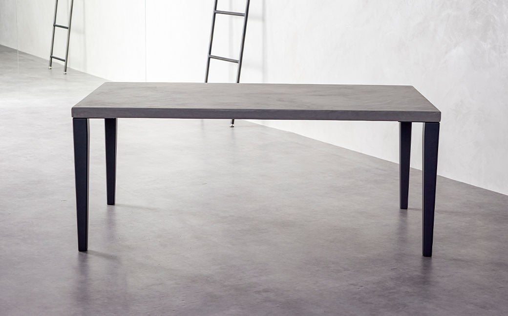 MORTEX ローダイニングテーブル 【モルタルグレー×ブラック】 テーブル ダイニングテーブル 机 デスク インテリア 家具 モルタルグレー ブラック 福岡県 太宰府市