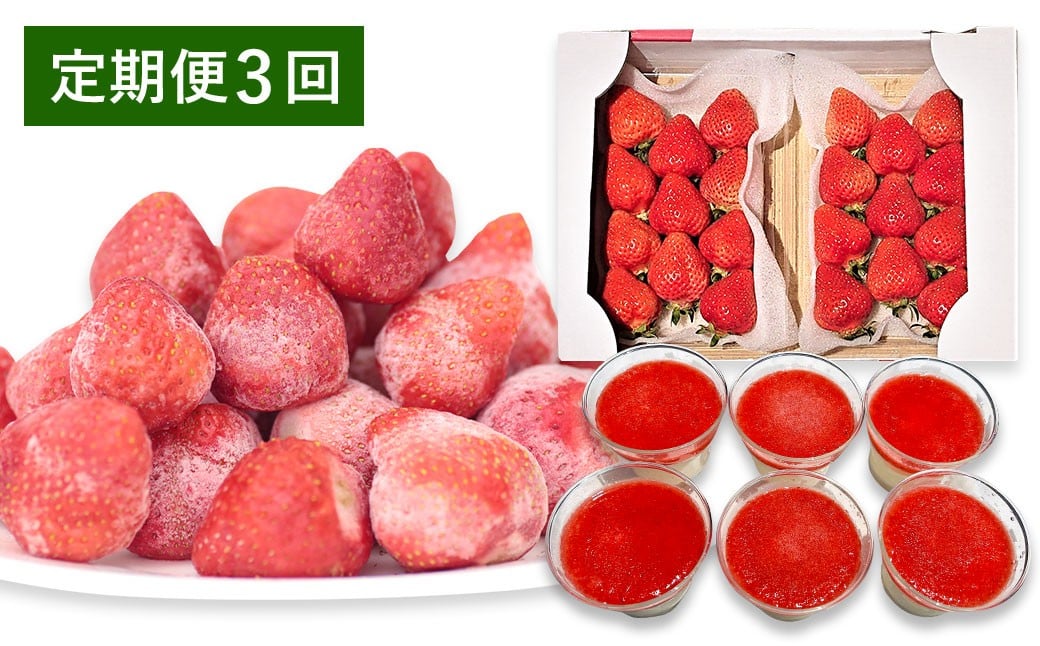 【予約受付・3回定期便】 あまおう 贅沢セット No2 冷凍あまおう あまおうレアチーズケーキ フルーツ 果物【2026年3月上旬～7月下旬発送予定】