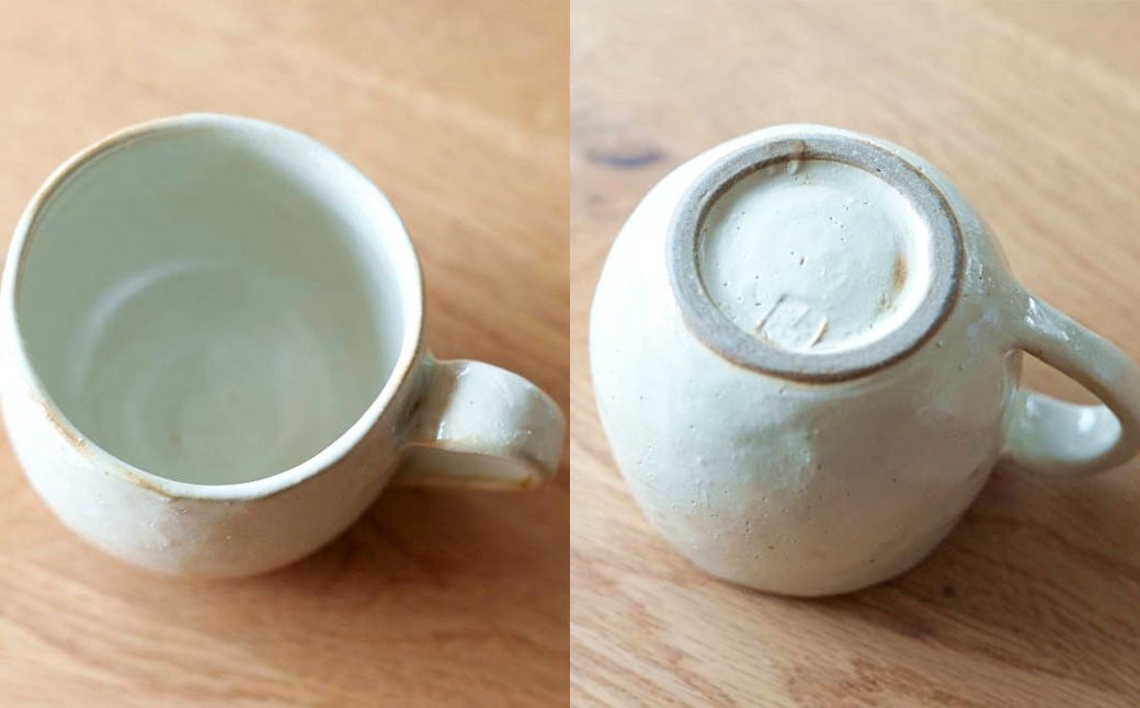 ほっこり優しいフォルムのコーヒーカップ 2個 ／ 食器 コーヒーカップ マグ カップ コップ 陶器 容器 手作り ペア