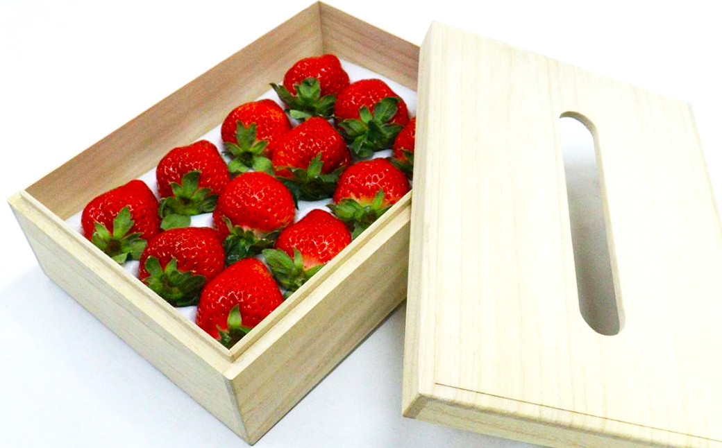 ティッシュボックス用 特別仕様の桐箱入り プレミアム あまおう 約400g×1パック【ギフト・お祝い・贈答用】【2026年2月上旬～4月上旬発送予定】